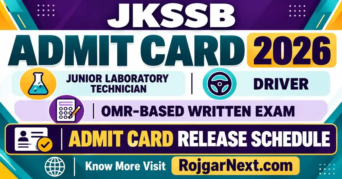 JKSSB Admit Card 2026 for Junior Laboratory Technician and Driver exams